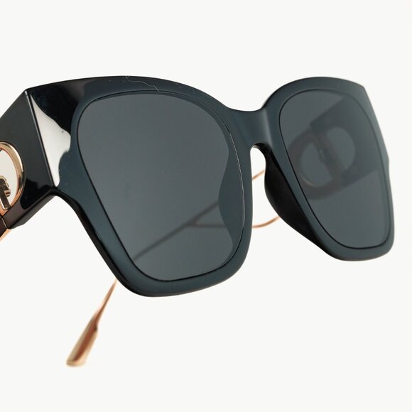 Christian Dior 30Montaigne 1 Black & Gold-Tone Square Sunglasses - Picture 5 of 11